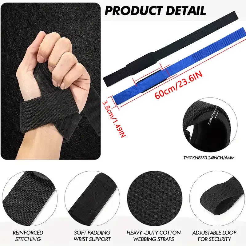 Fitness exercise weightlifting wrist strap, pull-up strength lift strap, gym exercise | Anti-slip grip strength wrist strap