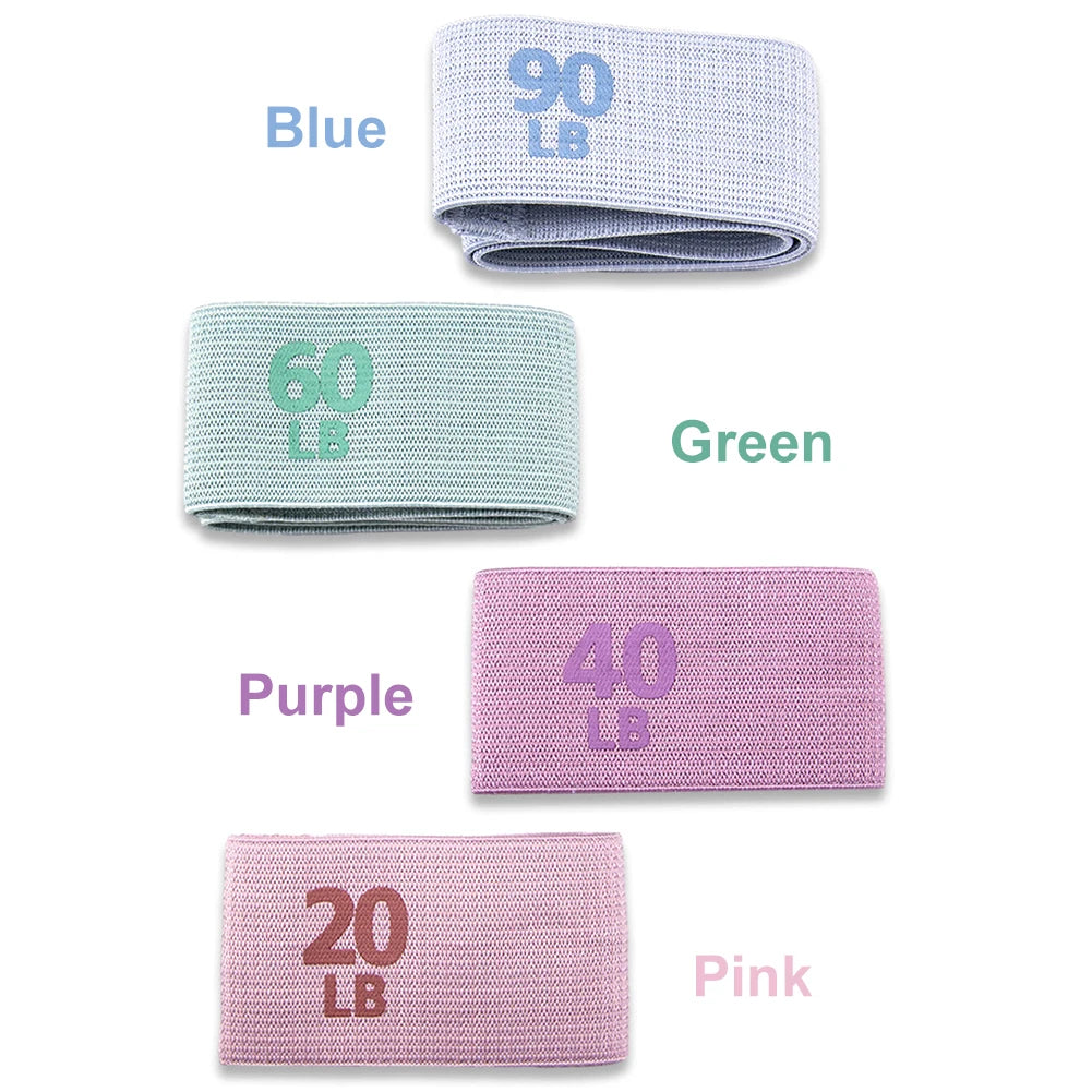 Elastic Workout Bands Anti-Slip Stretch Fitness Strips Portable Glute Thigh Elastic Bands Yoga Gym Equipment