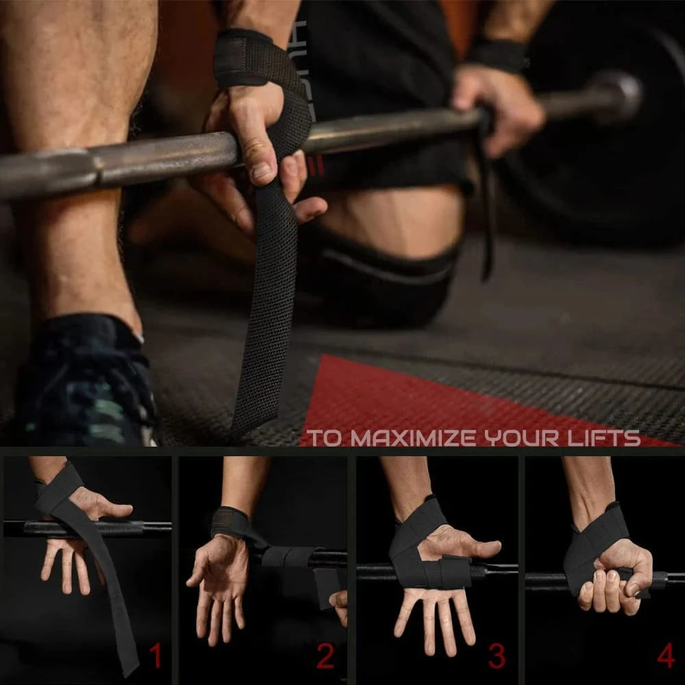 Fitness exercise weightlifting wrist strap, pull-up strength lift strap, gym exercise | Anti-slip grip strength wrist strap